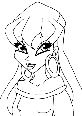 Stella Winx Club Coloring Page